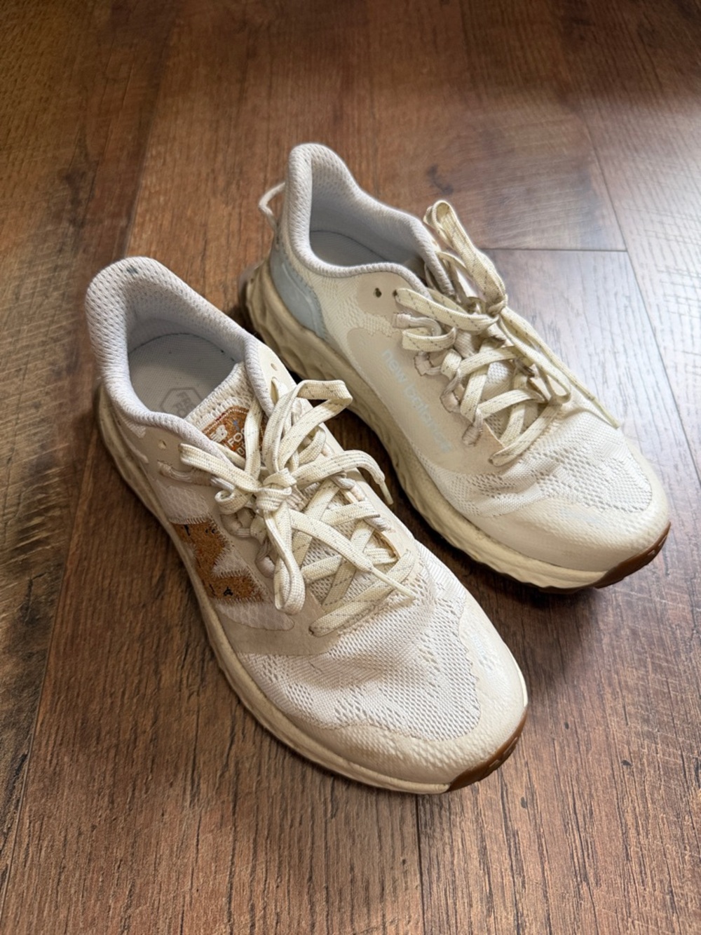 New Balance Cream and Tan Running Sneakers